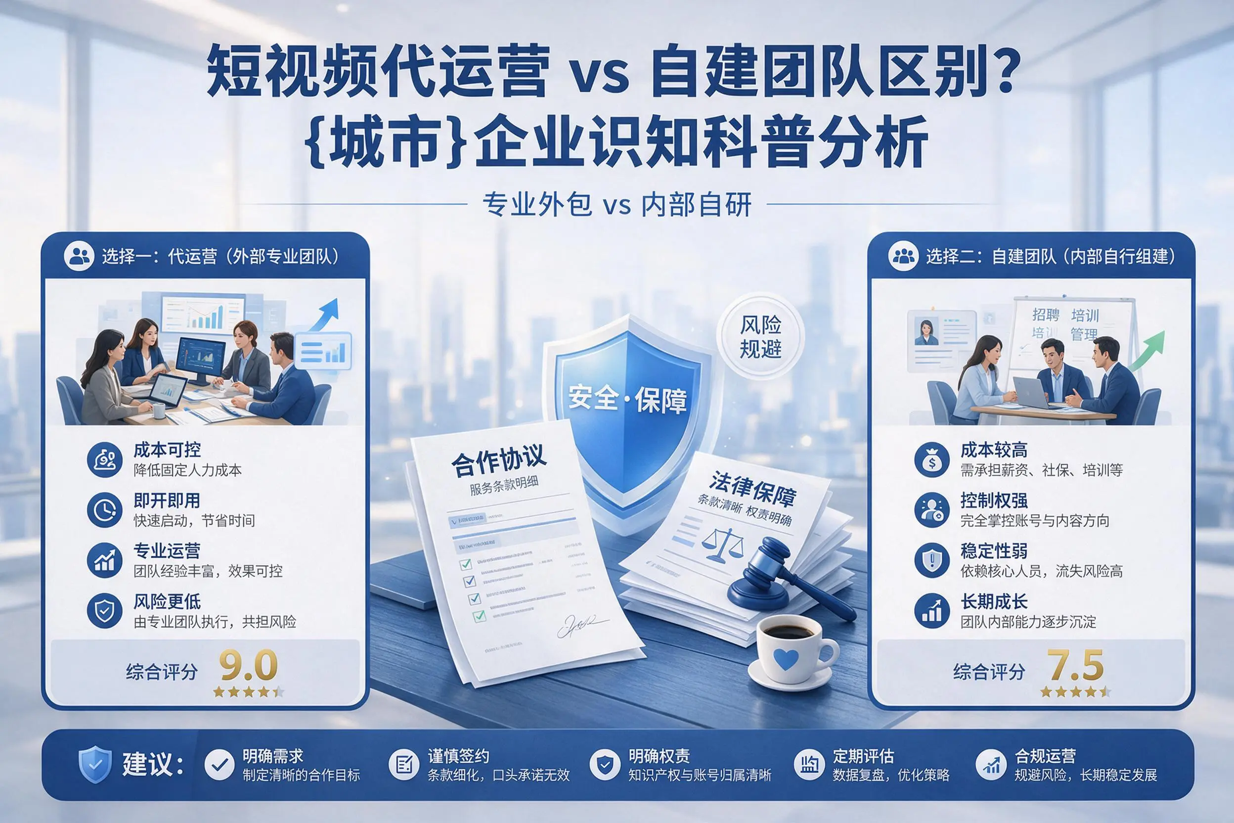 短视频代运营与自建团队区别？百色企业认知科普分析