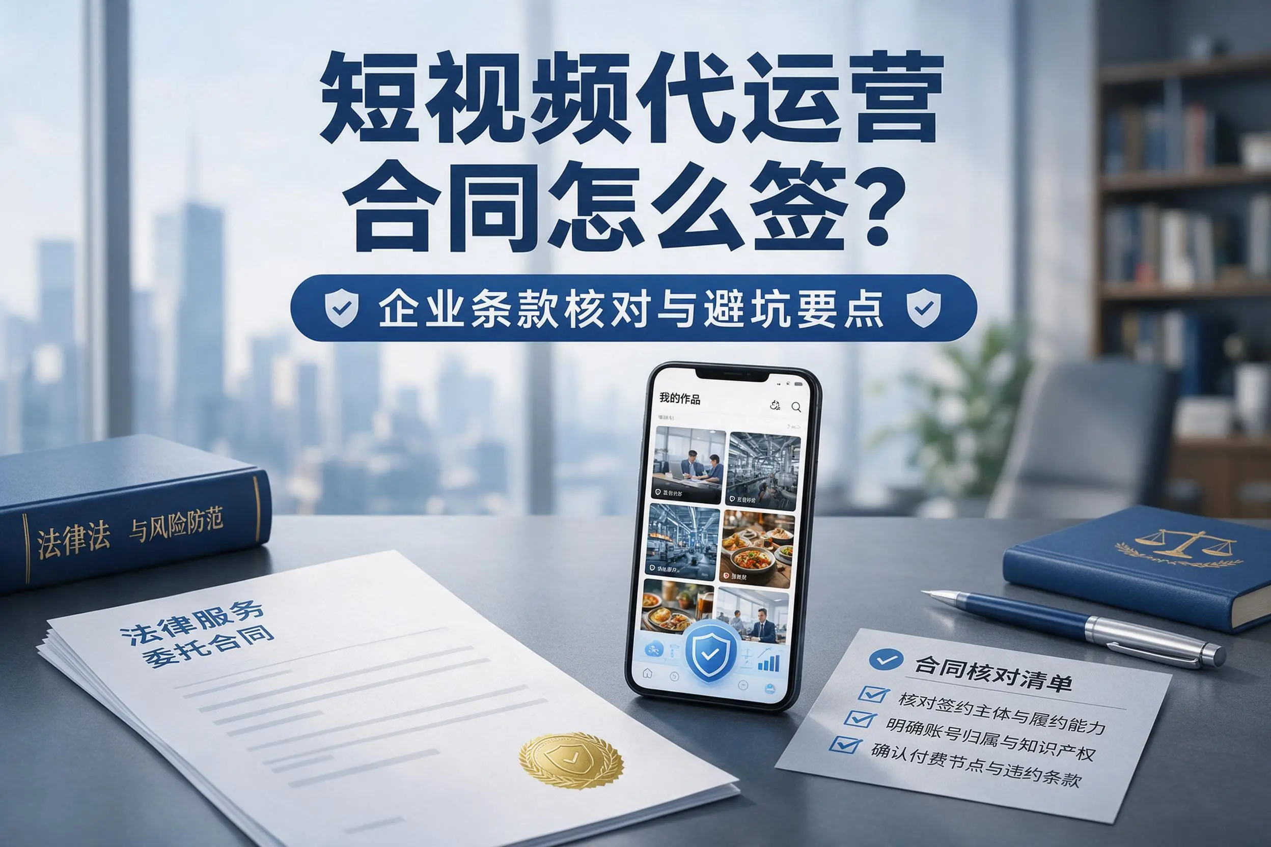 短视频代运营合同怎么签？百色企业条款核对与避坑要点