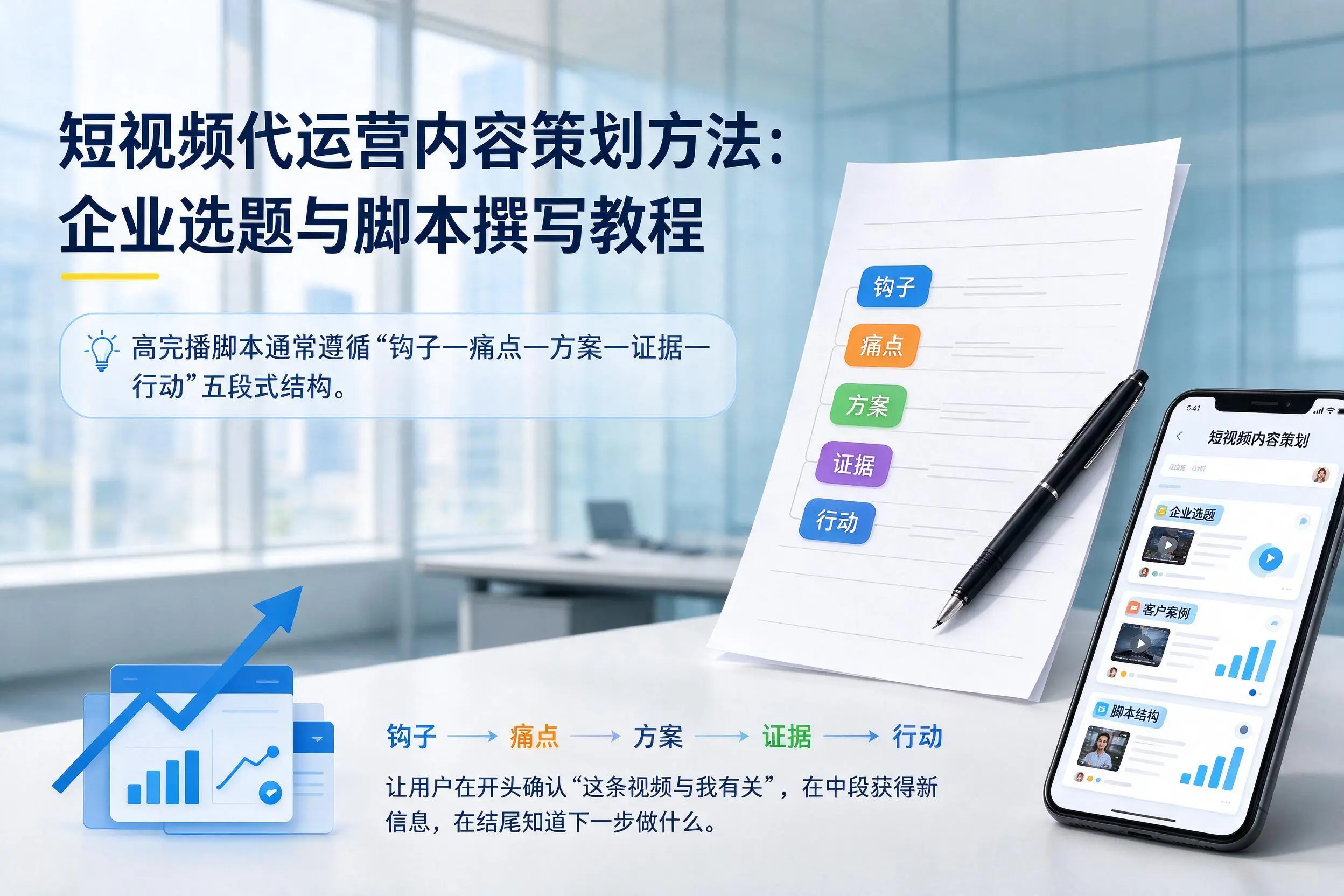 短视频代运营内容策划方法：百色企业选题与脚本撰写教程