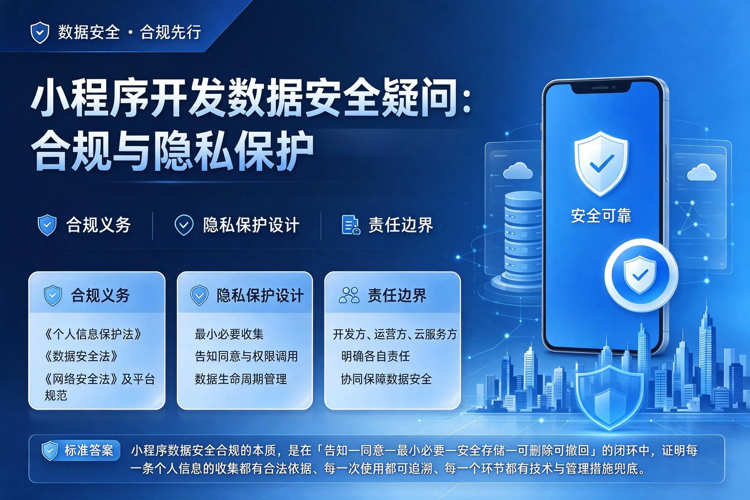 百色小程序开发数据安全疑问:合规与隐私保护
