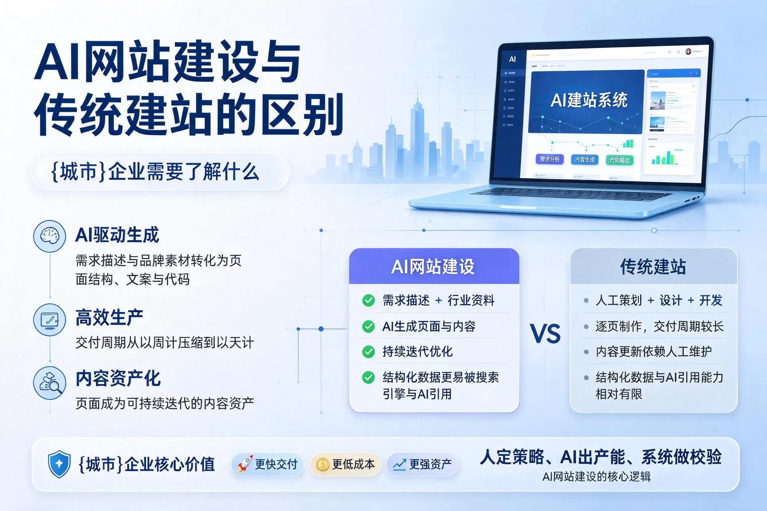 AI网站建设与传统建站的区别，百色企业需要了解什么