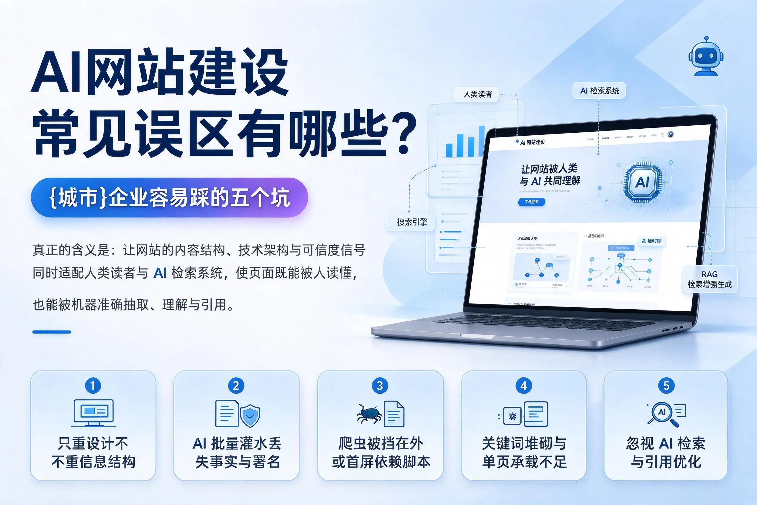 AI网站建设常见误区有哪些?百色企业容易踩的五个坑