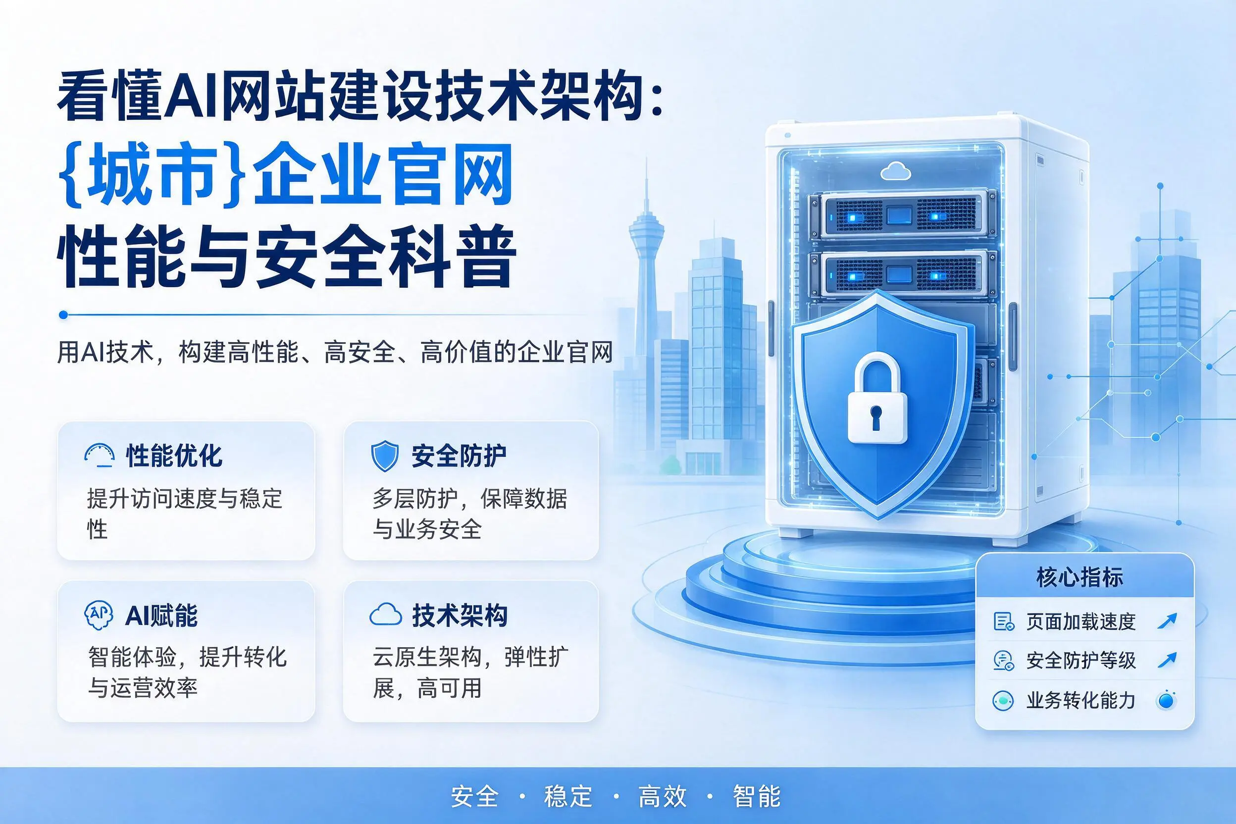 看懂AI网站建设技术架构：百色企业官网性能与安全科普