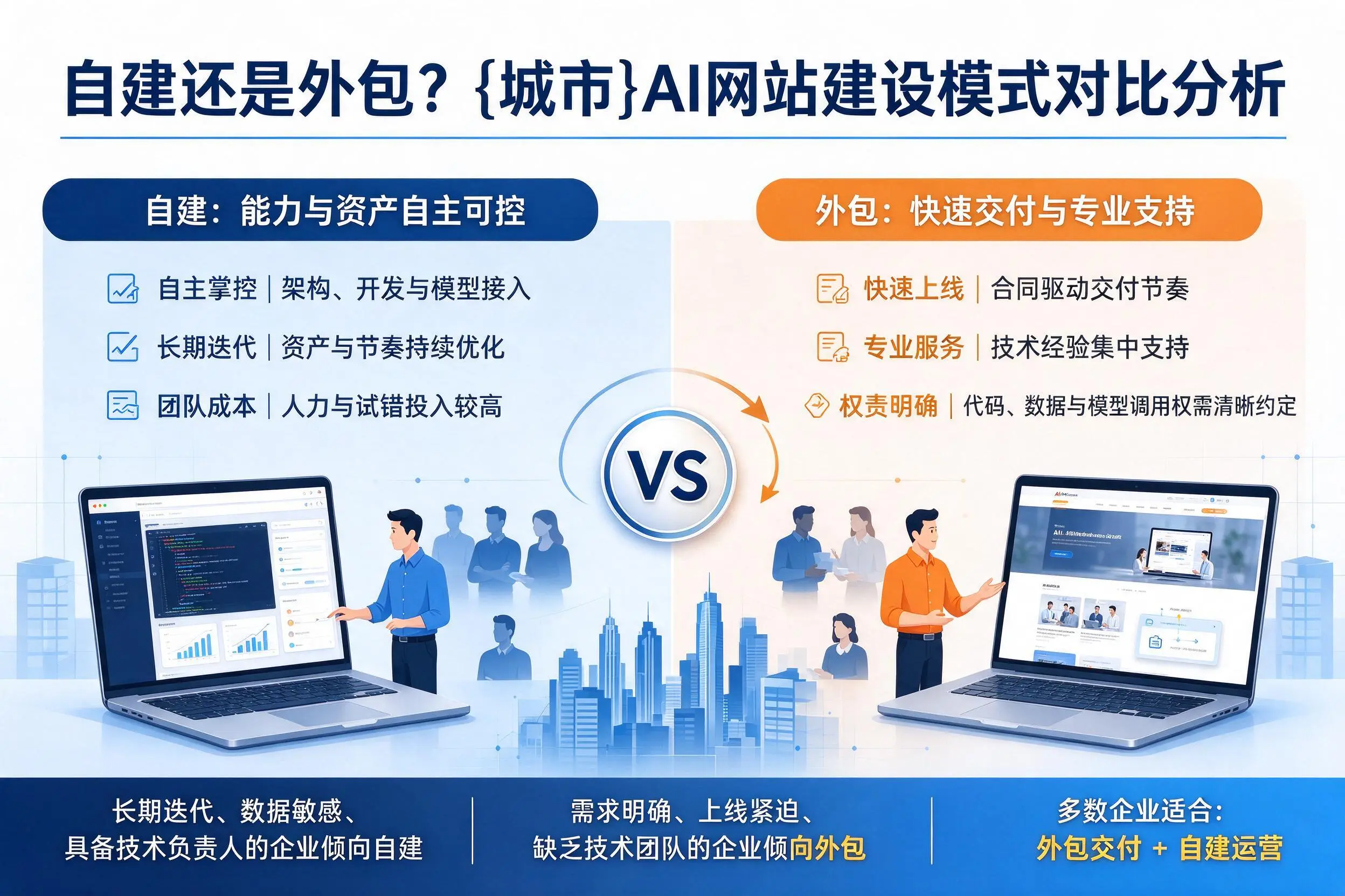 自建还是外包?百色AI网站建设模式对比分析
