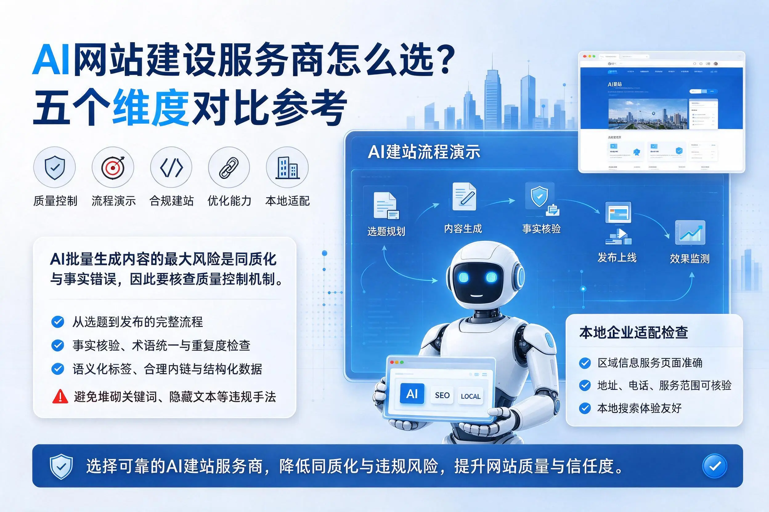 百色AI网站建设服务商怎么选？五个维度对比参考