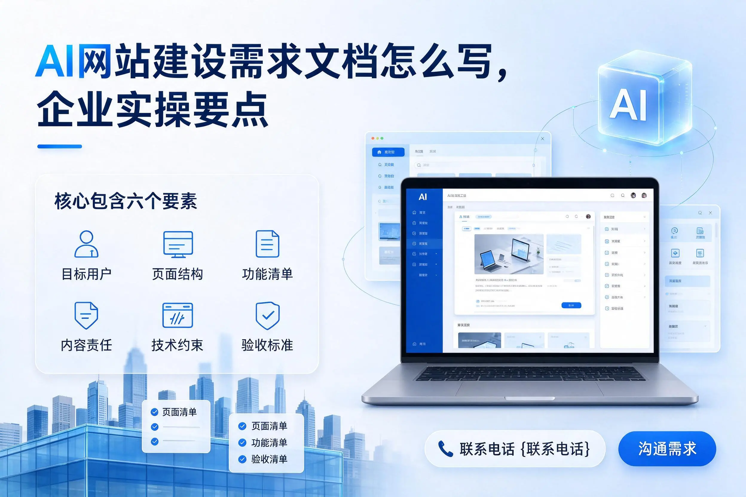 AI网站建设需求文档怎么写,百色企业实操要点