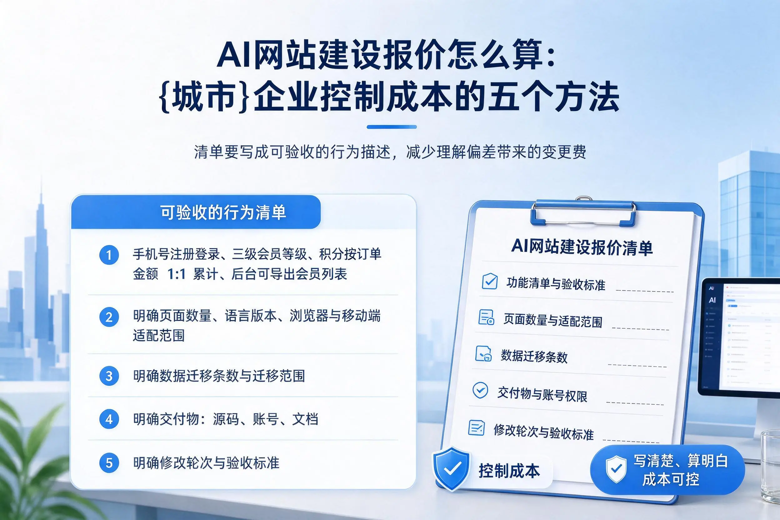 AI网站建设报价怎么算：百色企业控制成本的五个方法